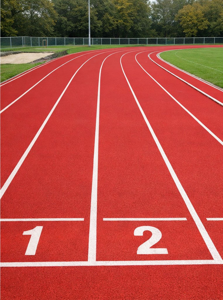 Bild einer gereinigten Tartanbahn